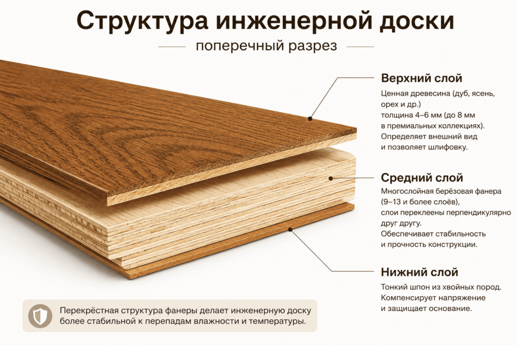 Чем отличается паркетная доска от инженерной доски: полный разбор для тех, кто выбирает пол - изображение 2 - статья